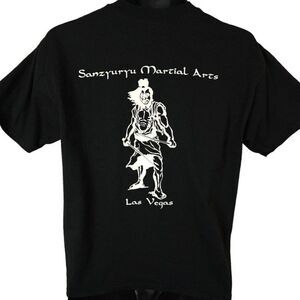 Samurai T Shirt Mens Size Medium Vintage Y2K Sanzyuryu Martial Arts Las Vegas